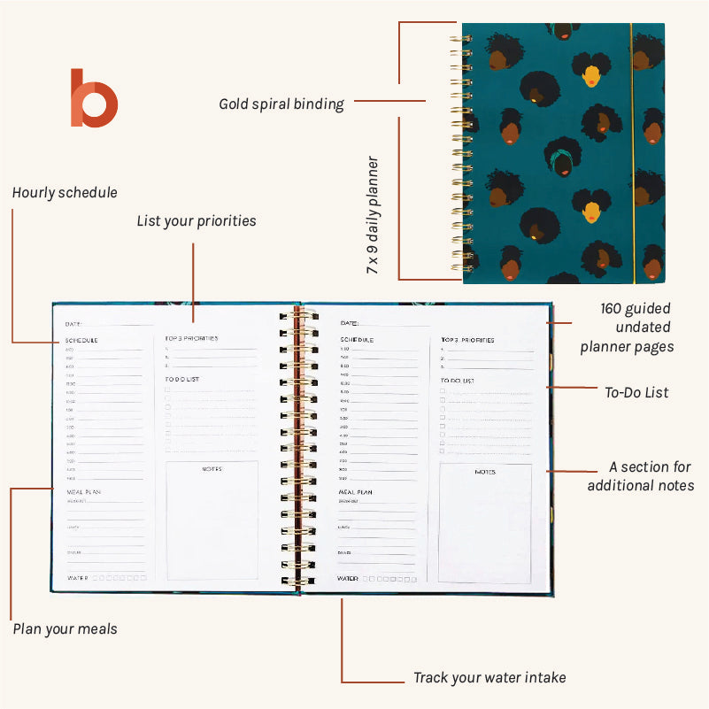 Be Rooted Pop of Color Undated Planner 7x9
