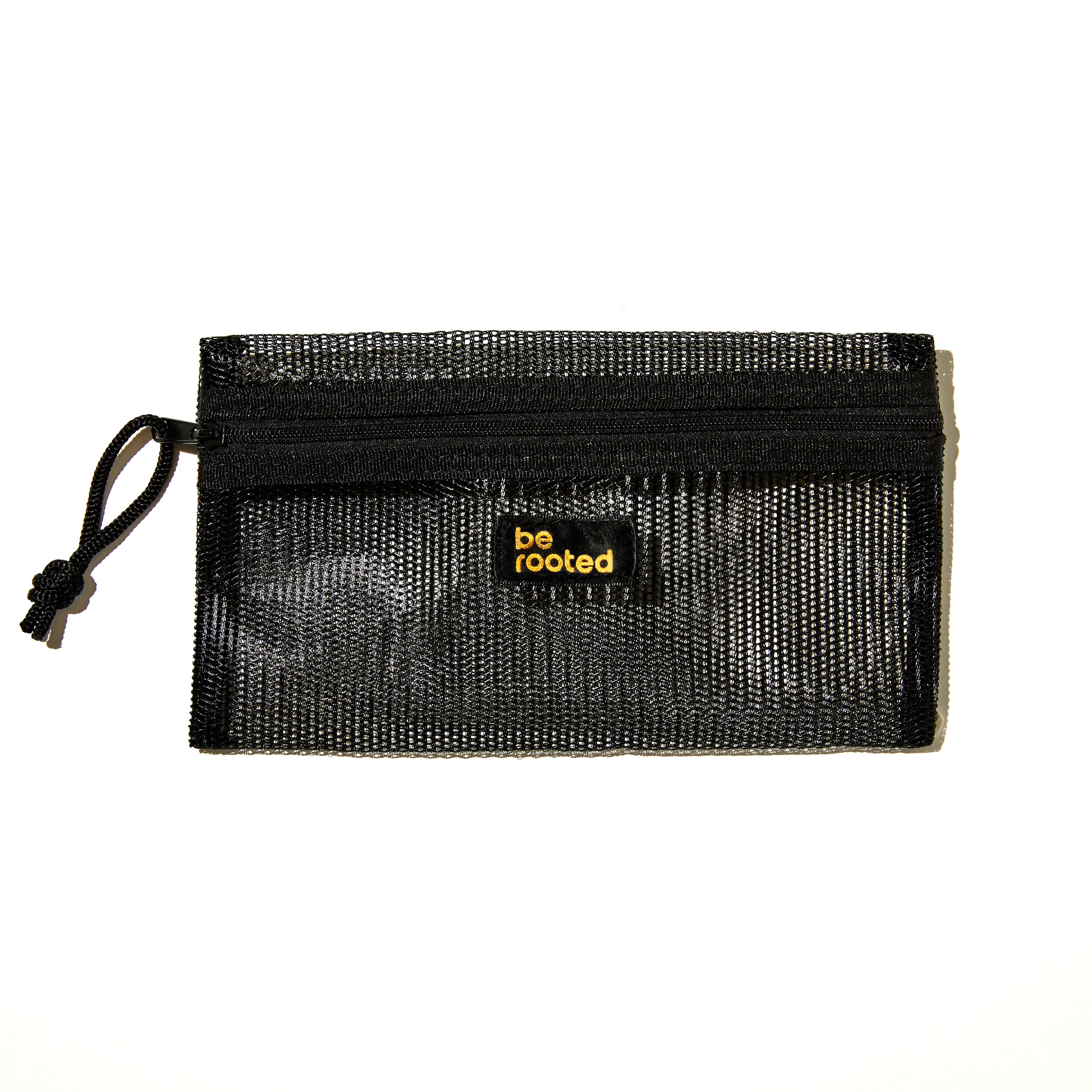 Be Rooted black owned stationery Accessories Be Rooted Mesh 6x8 Pencil Pouches - Black