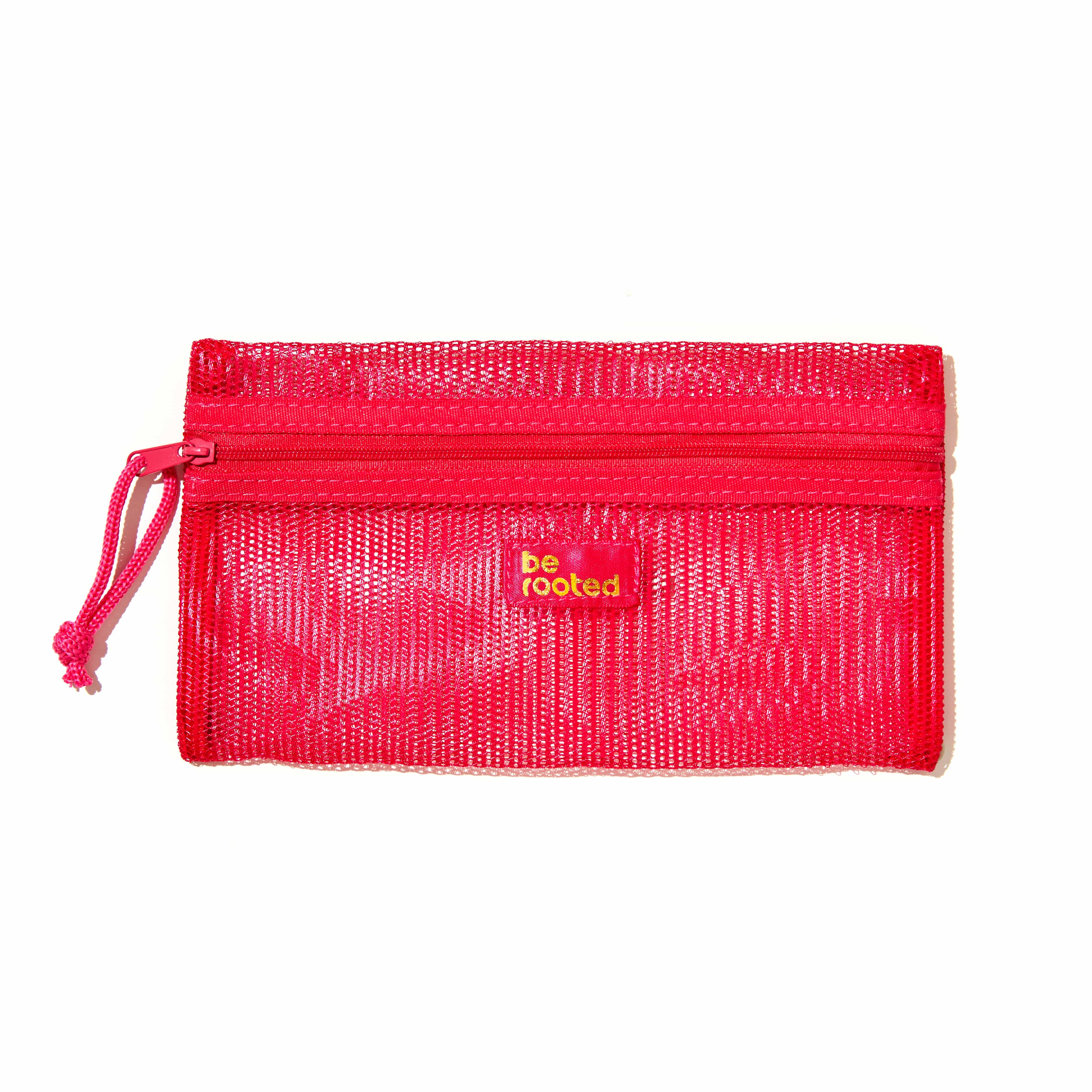 Be Rooted black owned stationery Accessories Be Rooted Mesh 6x8 Pencil Pouches - Pink
