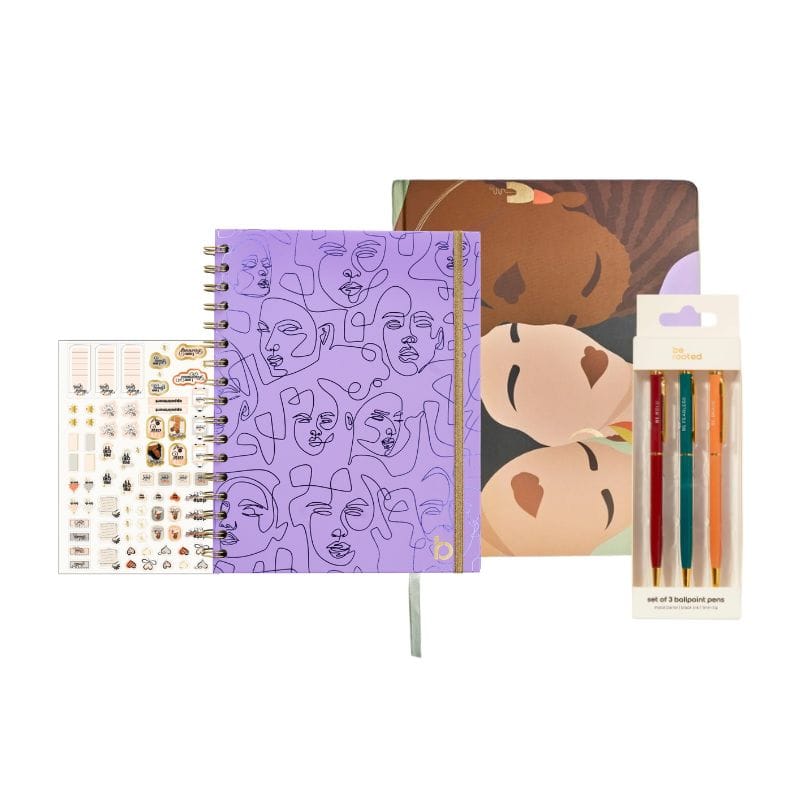 Be Rooted black owned stationery Bundle New Beginnings Bundle | Journal + Undated Planner