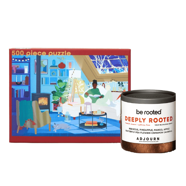 Be Rooted black owned stationery Bundle Peace by Piece Puzzle & Tea Bundle