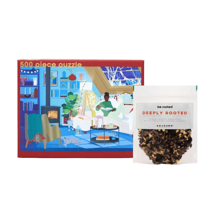 Be Rooted black owned stationery Bundle Peace by Piece Puzzle & Tea Bundle
