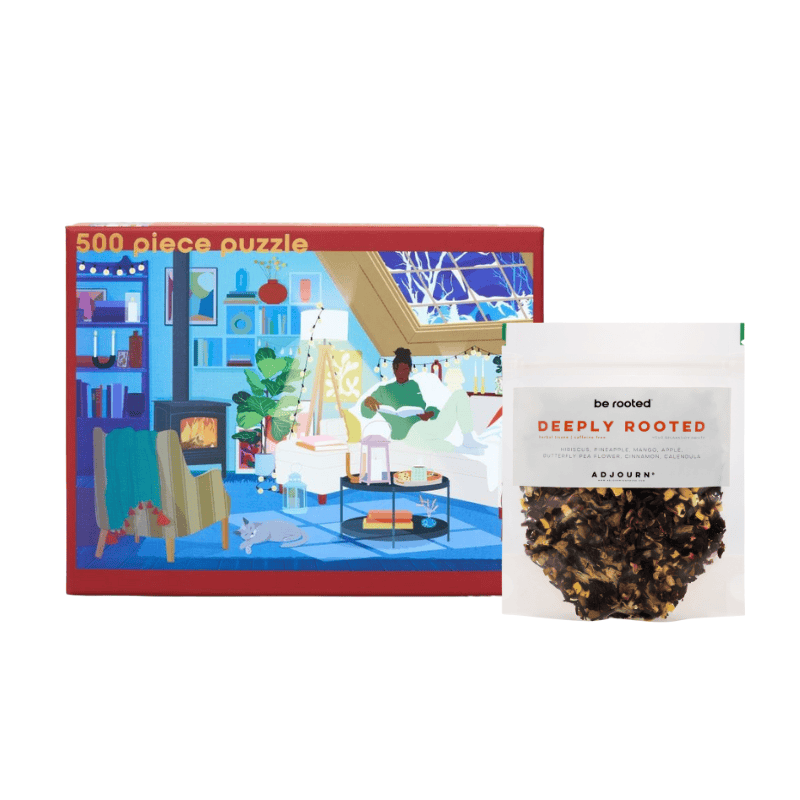 Be Rooted black owned stationery Bundle Peace by Piece Puzzle & Tea Bundle