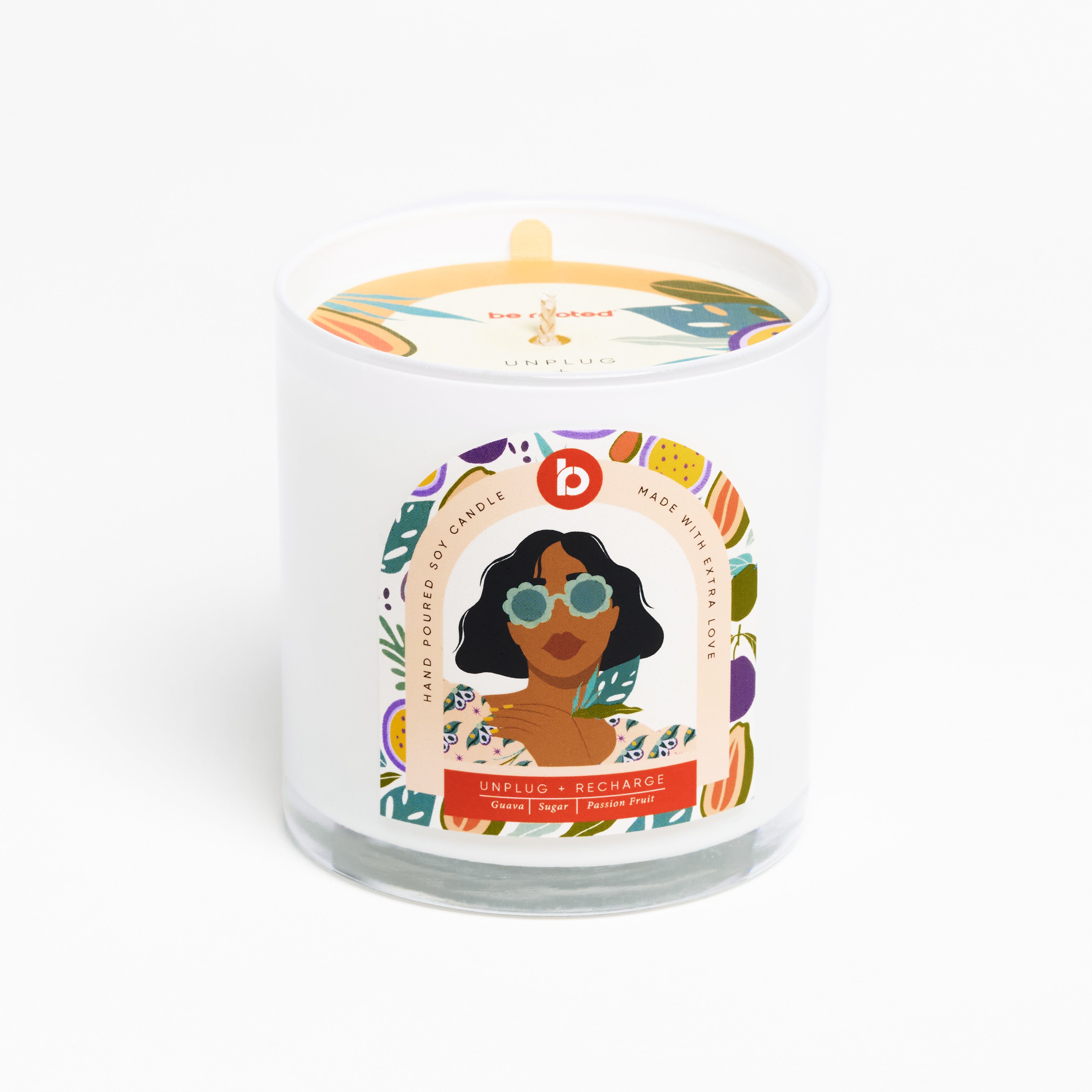 Be Rooted candle Unplug + Recharge| Guava, Passion Fruit