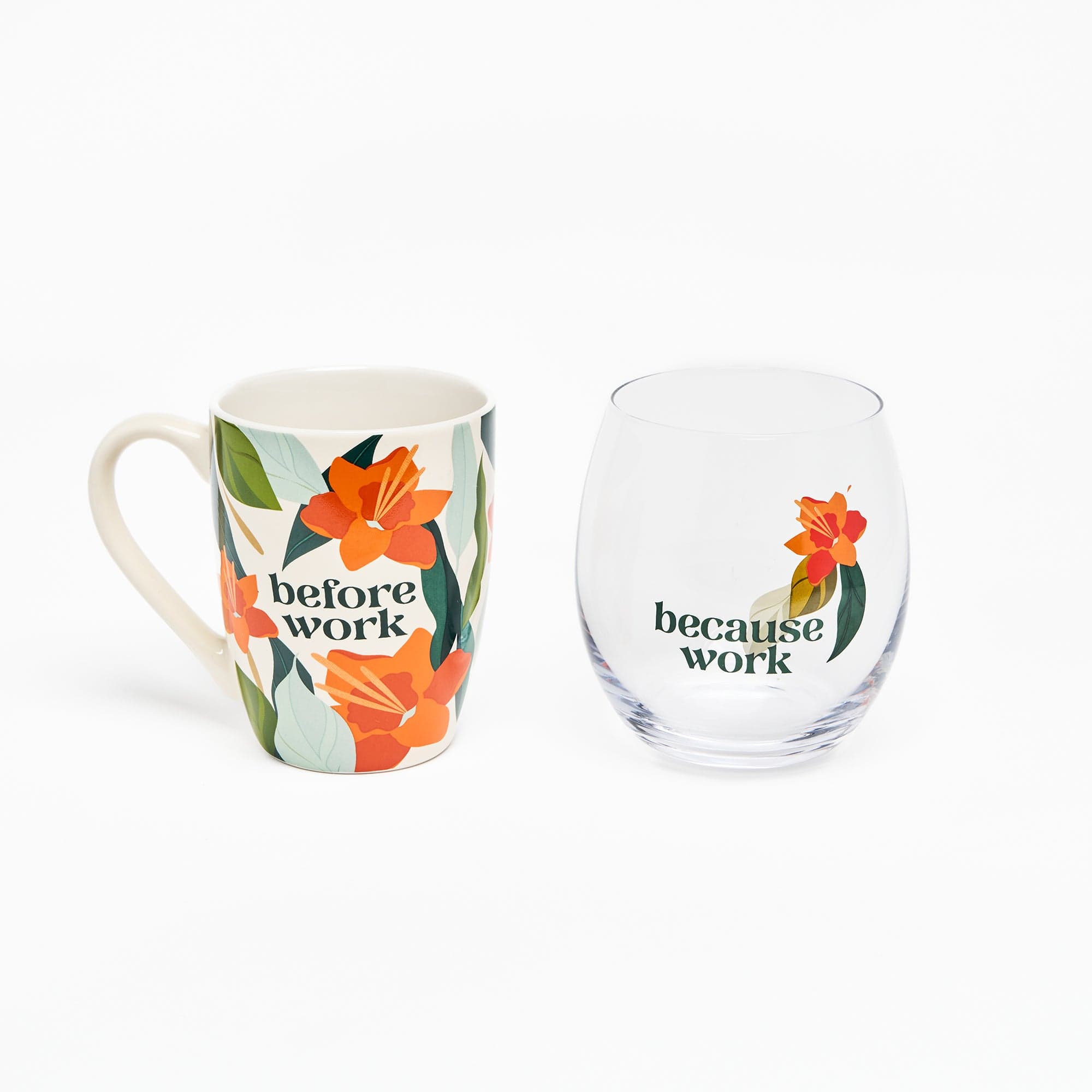 Be Rooted Drinkware Because work before work coffee mug set