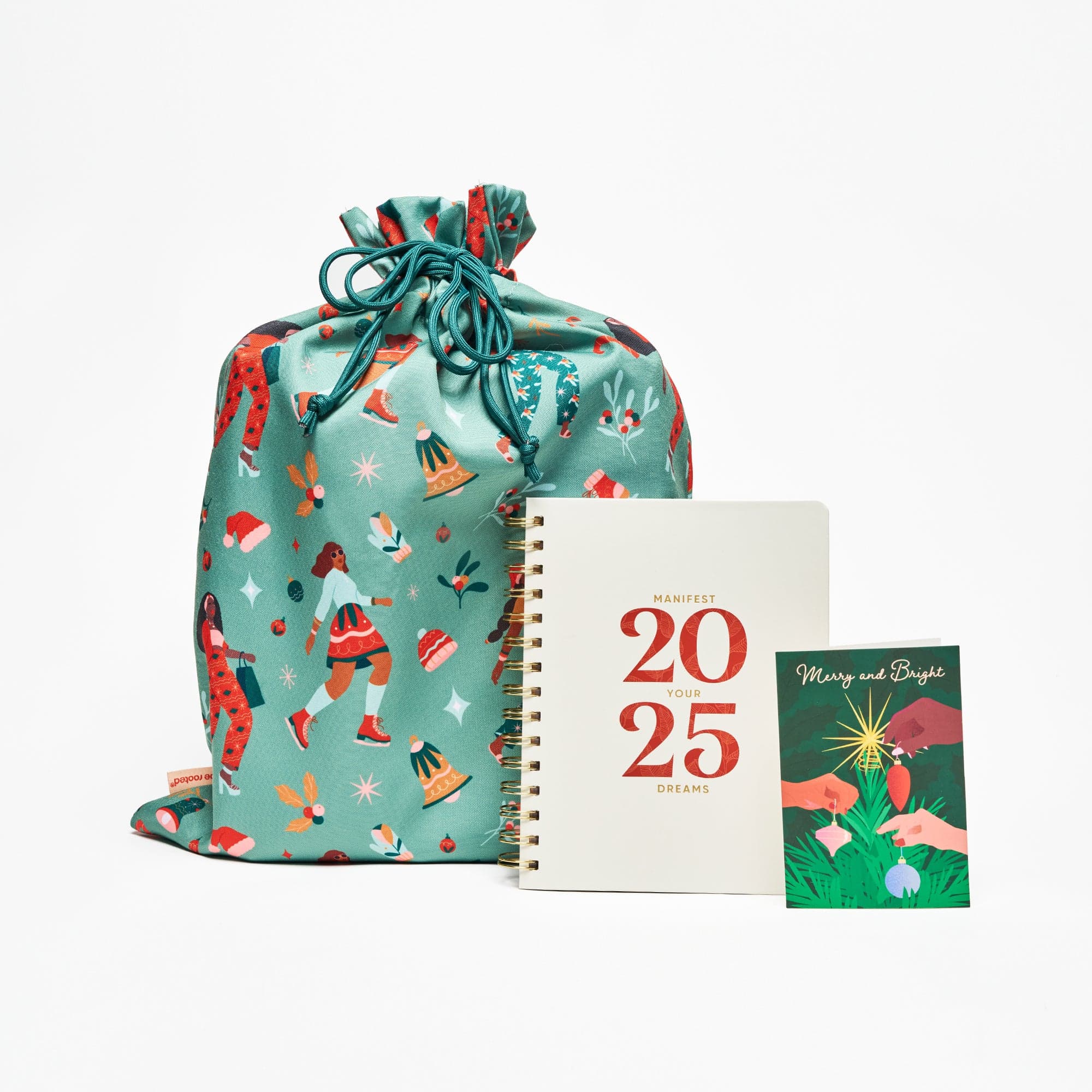 Be Rooted gift bag Be Merry Santa Sack