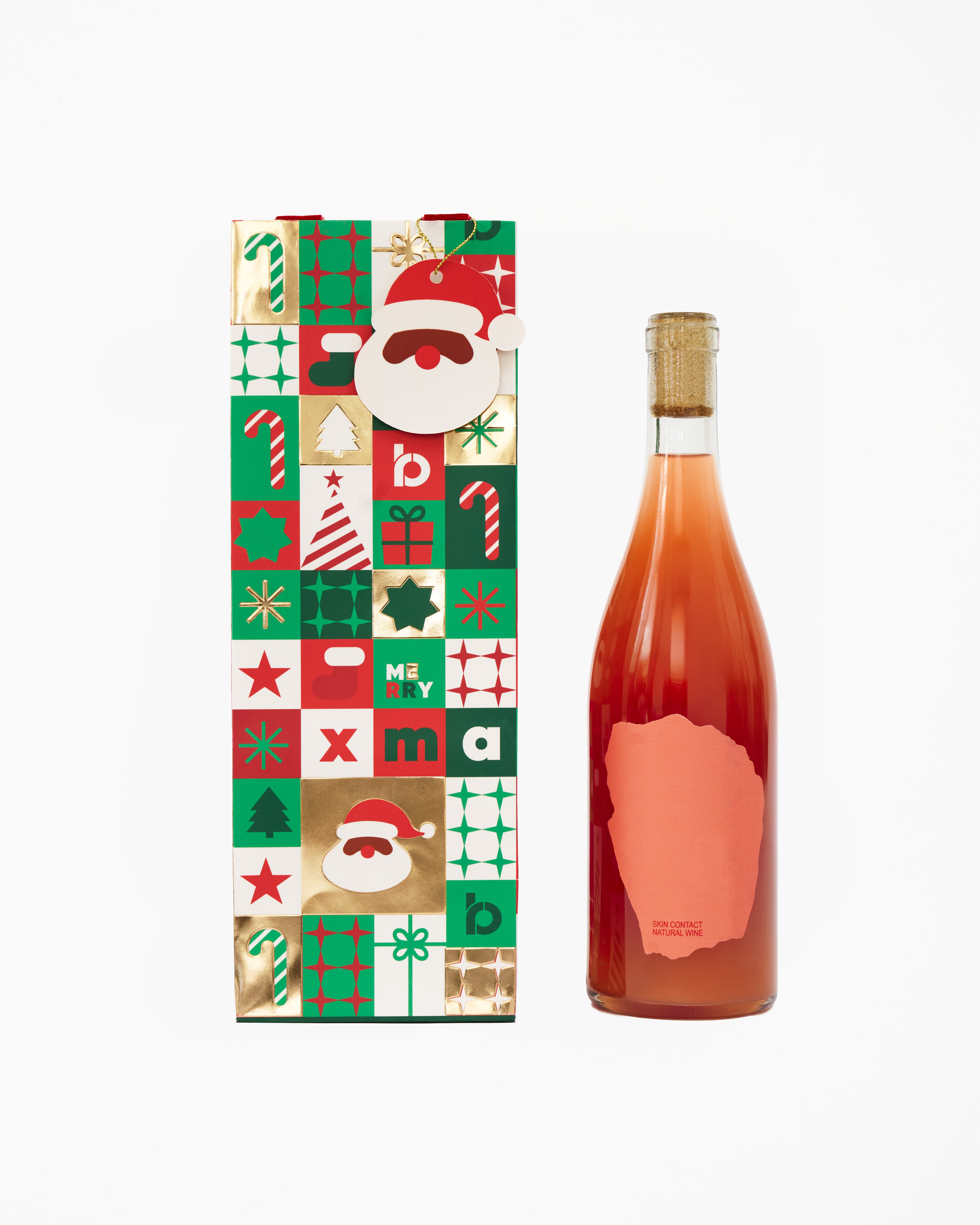 Be Rooted black owned stationery gift tag Very Merry Holiday Wine Bag