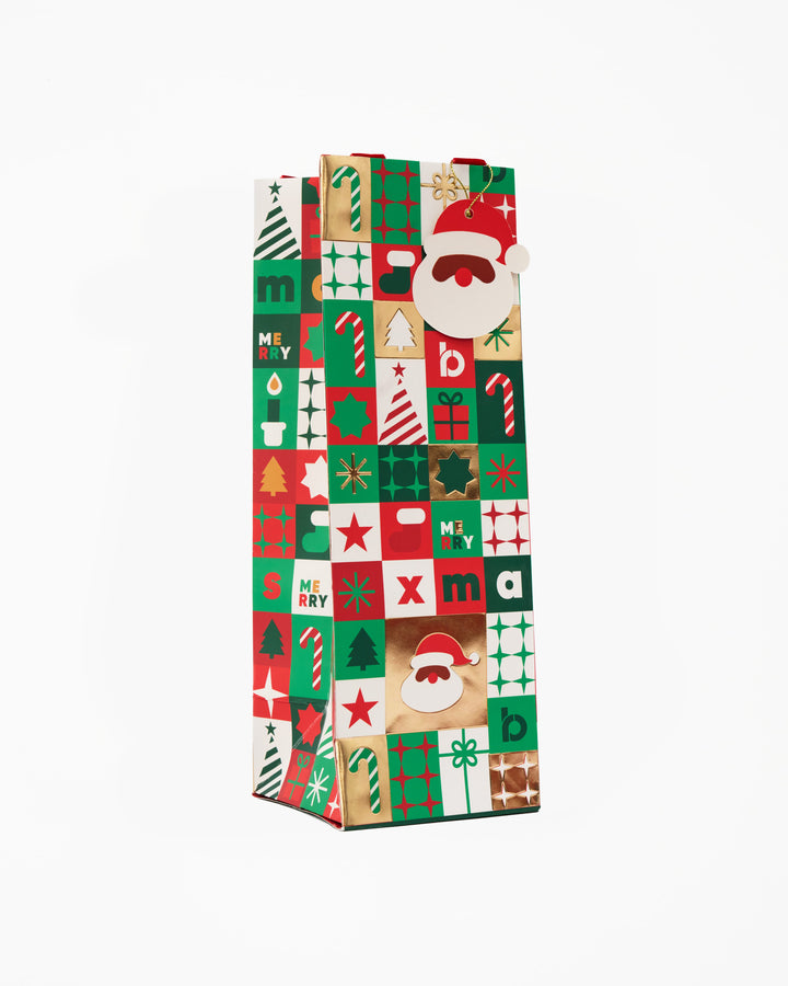 Be Rooted black owned stationery gift tag Very Merry Holiday Wine Bag