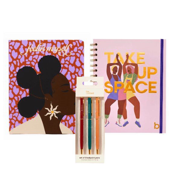 Be Rooted black owned stationery Journal Intention Setting Bundle