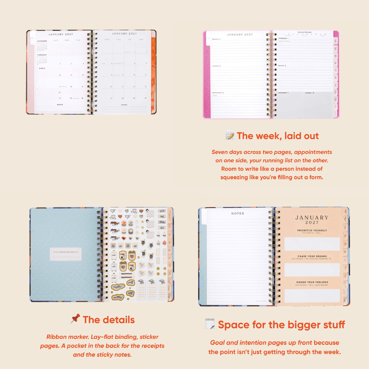 Be Rooted black owned stationery Planner 2027 12 Month Weekly/Monthly Planner - Everything is Fine