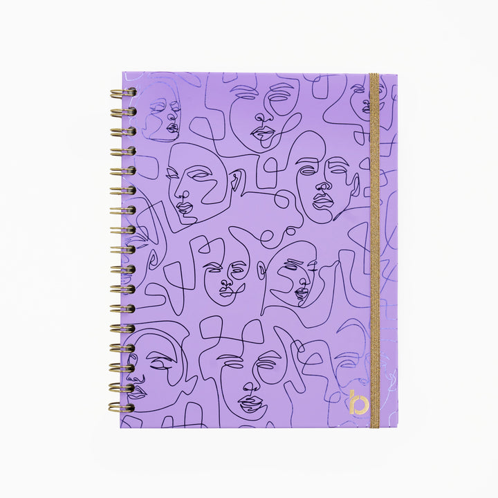 Be Rooted black owned stationery Planner Many Faces Line Art Undated Planner