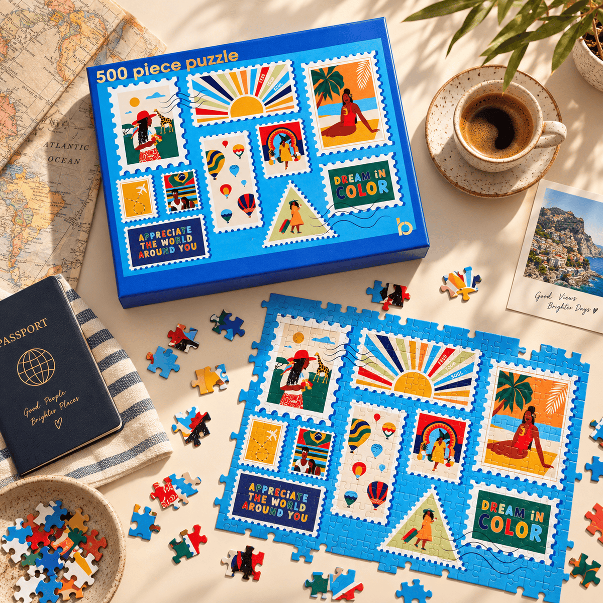 Be Rooted black owned stationery Puzzle World Traveler Puzzle