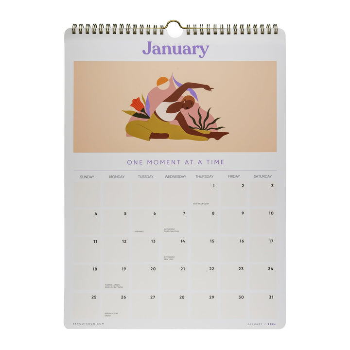 Be Rooted black owned stationery Wall Calendar PREORDER: Be Rooted 2026 Wall Calendar