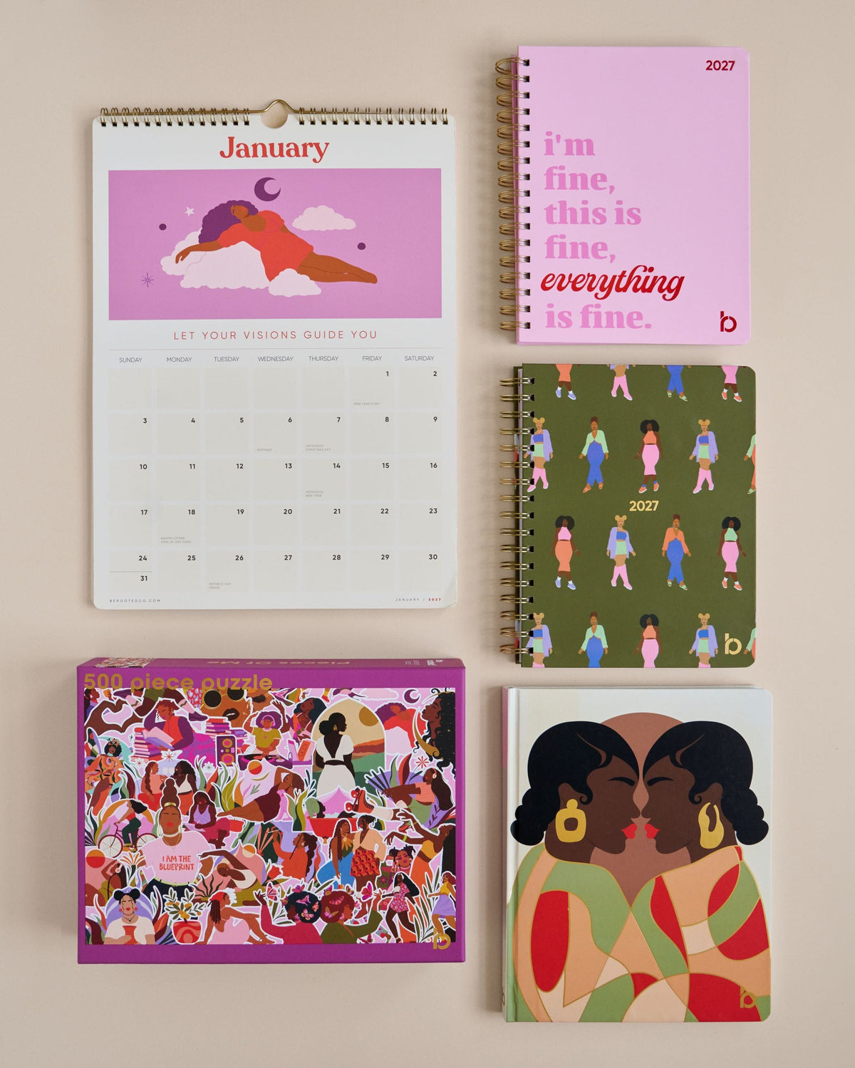 Be Rooted black owned stationery Wall Calendar Preorder: Be Rooted 2027 Wall Calendar
