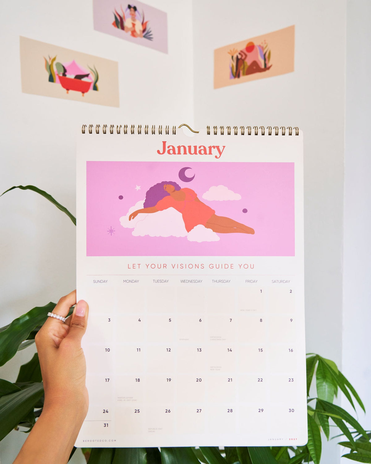 Be Rooted black owned stationery Wall Calendar Preorder: Be Rooted 2027 Wall Calendar
