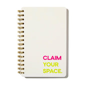 claim your space lined spiral journal