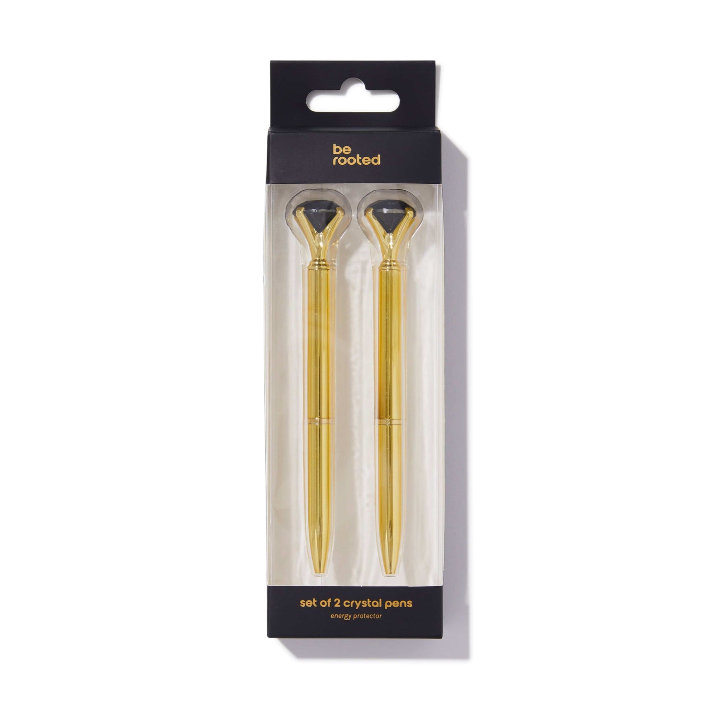 2PC Gold Crystal Pens - Black