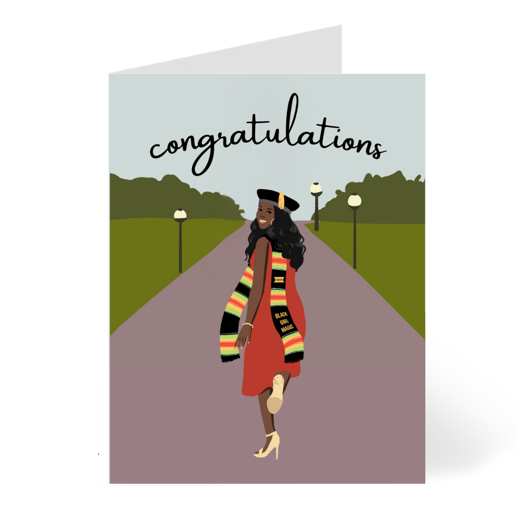 CheerNotes Greeting Cards & Stationery black owned stationery Doctorate Grad | Black Graduate | Congratulations Grad