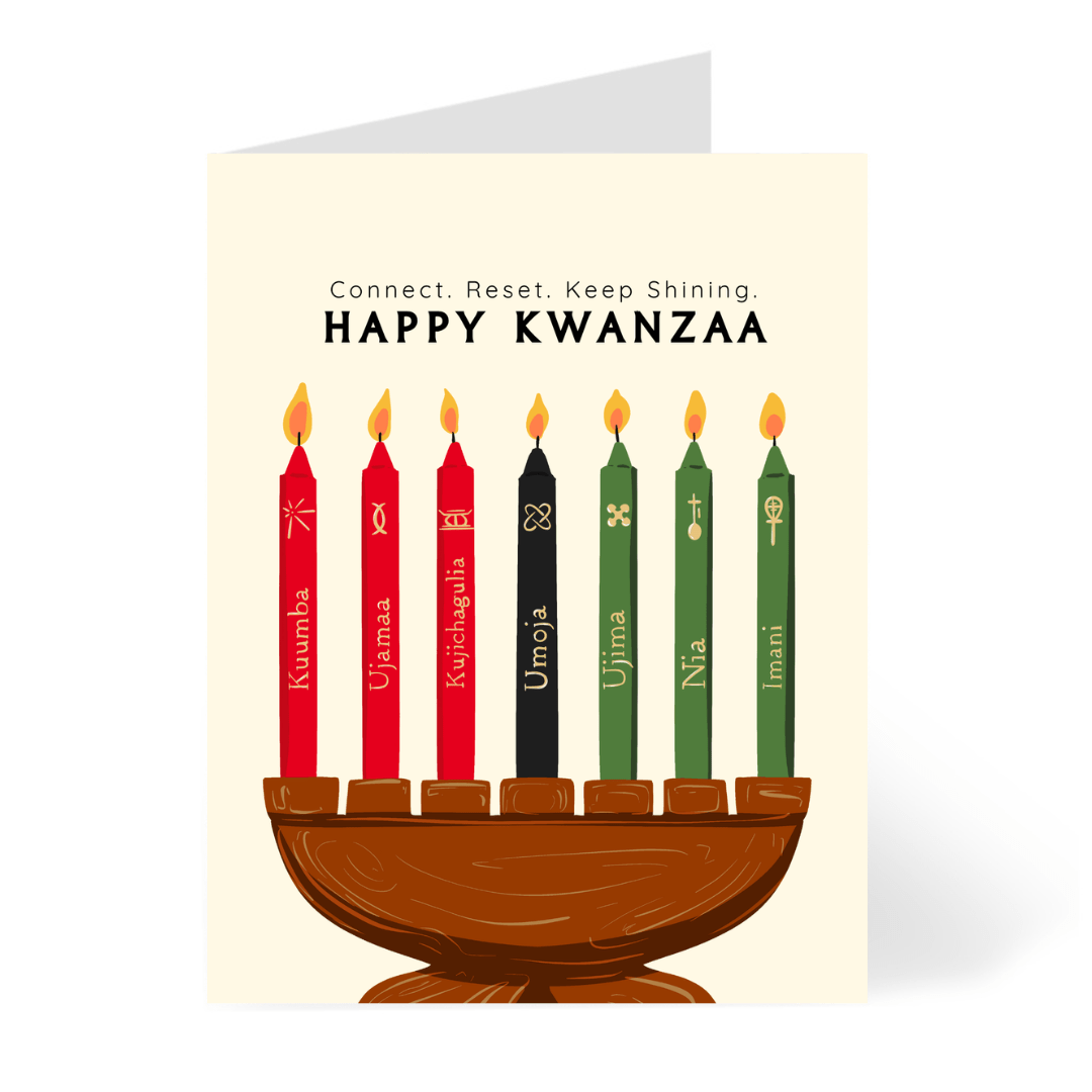 CheerNotes Greeting Cards & Stationery black owned stationery Happy Kwanzaa Card | Holiday Greeting Cards