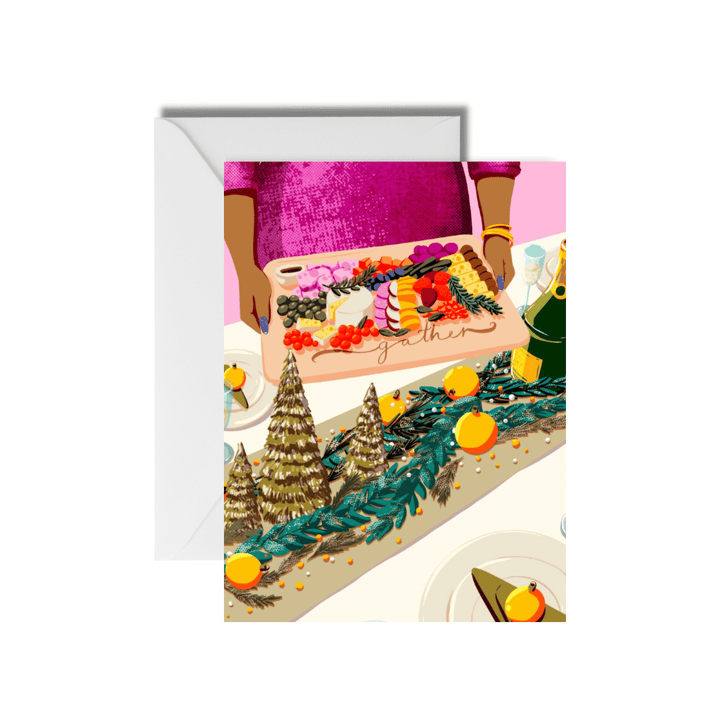 CheerNotes Greeting Cards & Stationery black owned stationery Let's Gather Holiday Card – Thanksgiving & Christmas Dinner