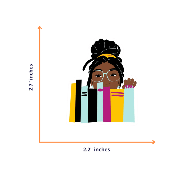 CheerNotes Greeting Cards & Stationery black owned stationery My Bookshelf Stickers | Black Girl Book Lover | Bookish