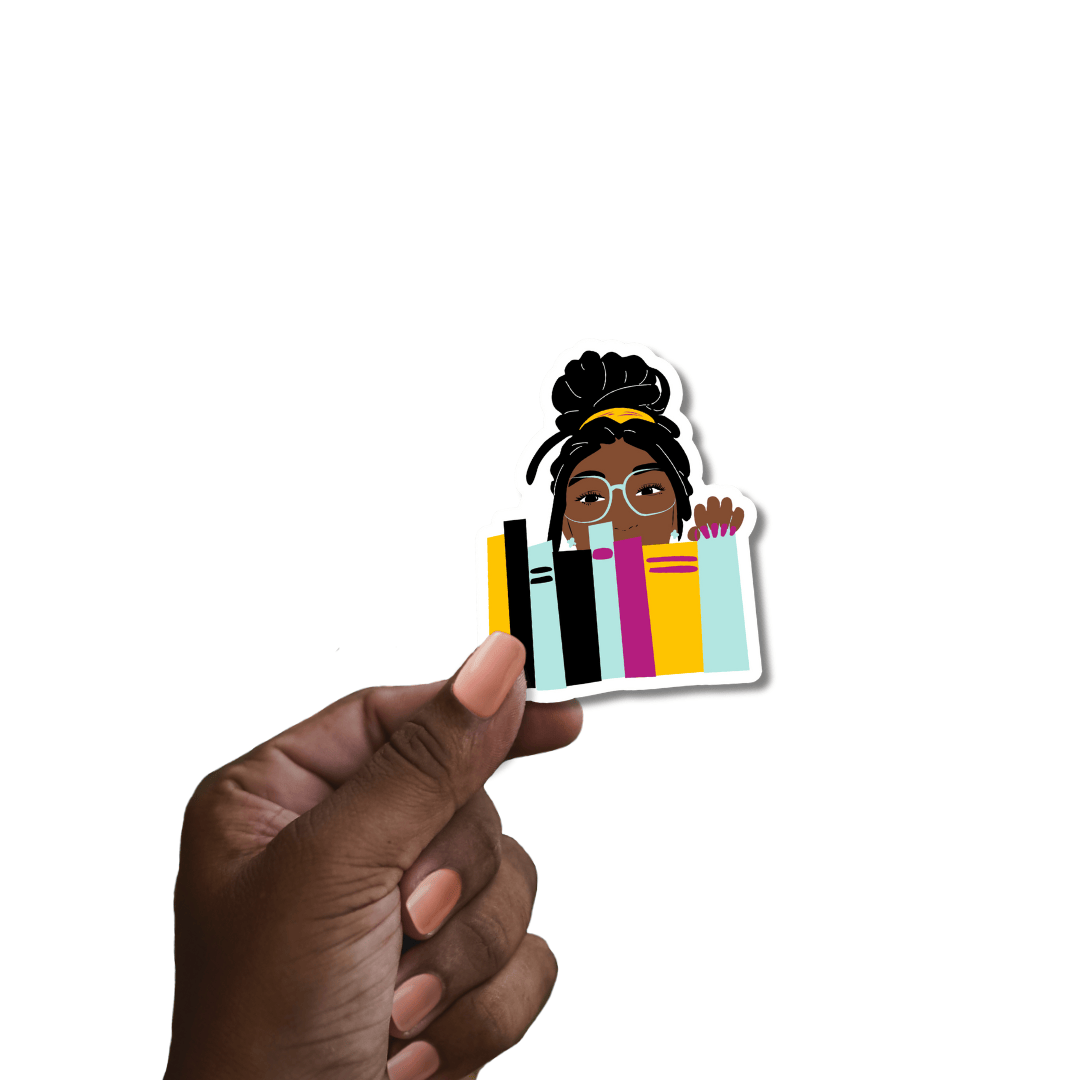 CheerNotes Greeting Cards & Stationery black owned stationery My Bookshelf Stickers | Black Girl Book Lover | Bookish