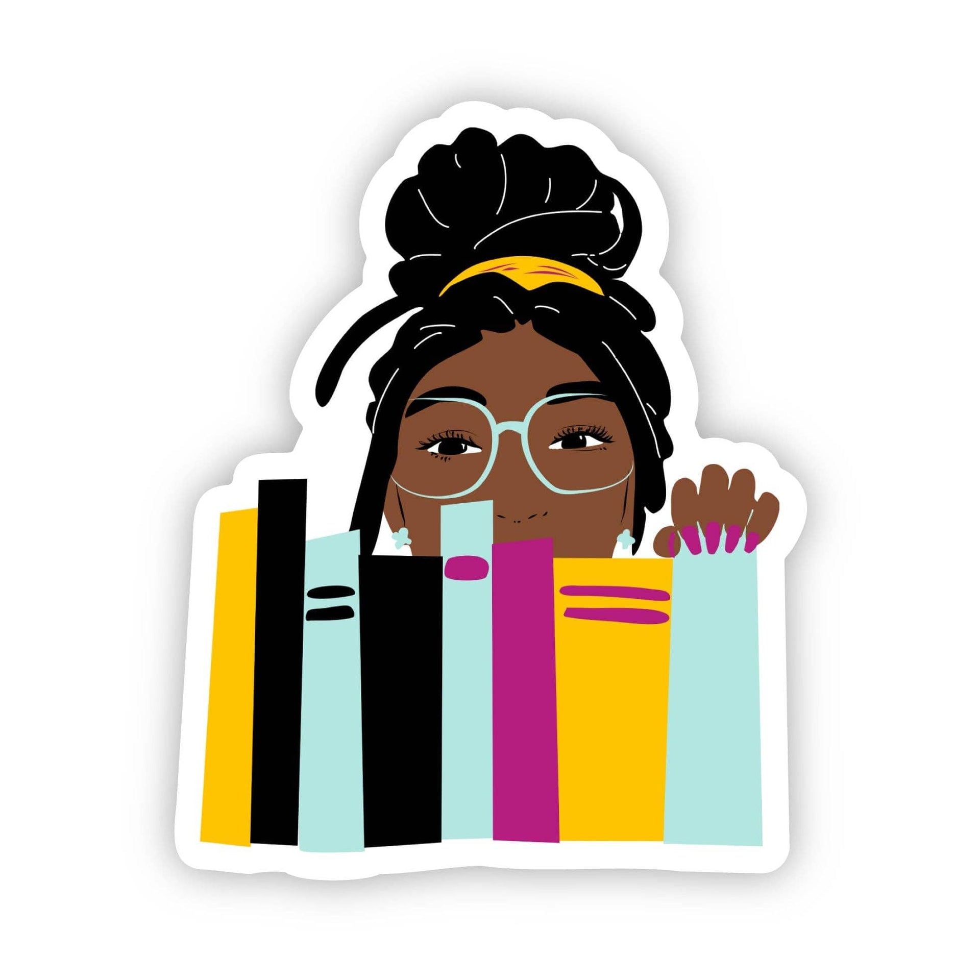 CheerNotes Greeting Cards & Stationery black owned stationery My Bookshelf Stickers | Black Girl Book Lover | Bookish