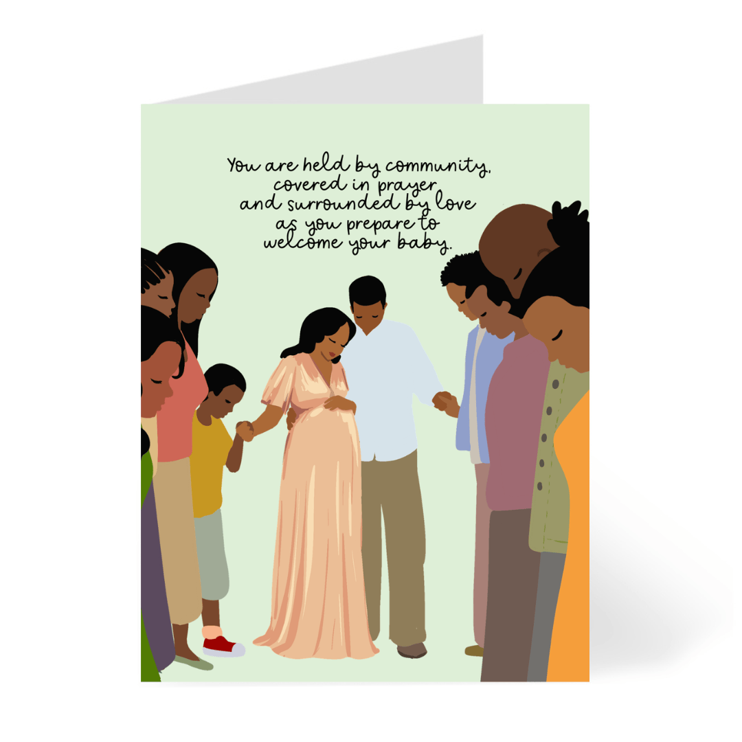 CheerNotes Greeting Cards & Stationery black owned stationery Prayers for Parents and Baby - Black Baby Shower Card