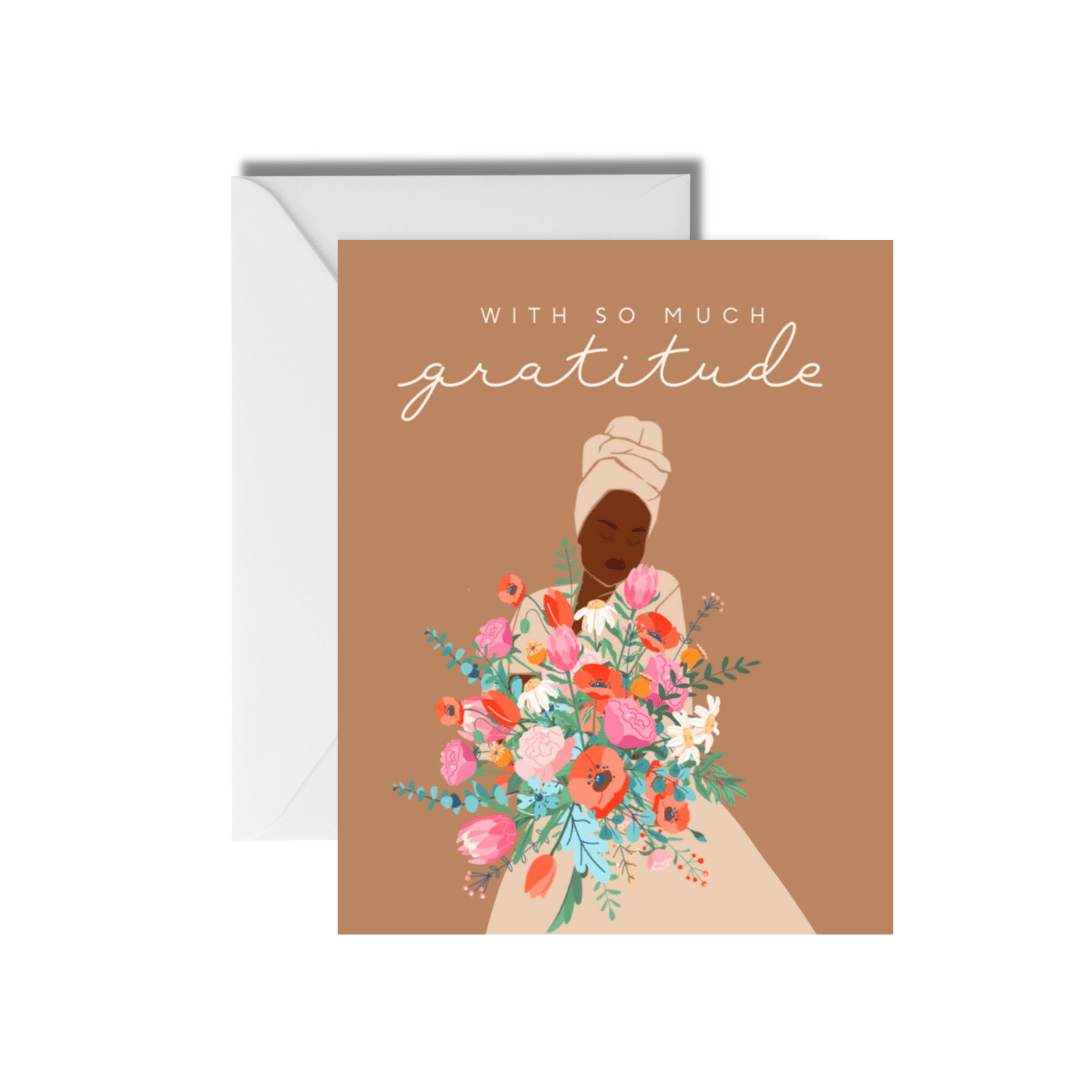 CheerNotes Greeting Cards & Stationery black owned stationery So Much Gratitude | Thank You Card | Black Woman