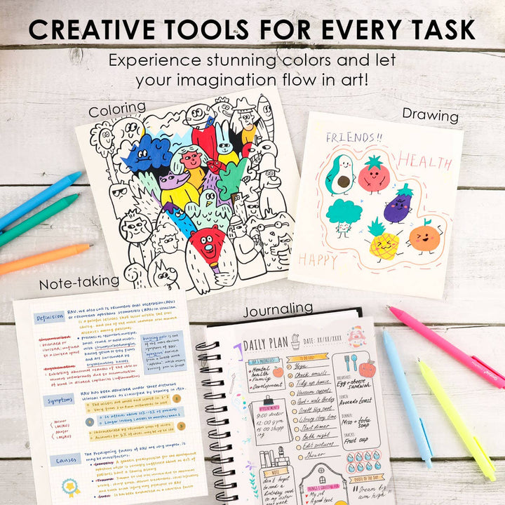 Grabie black owned stationery Retractable Colorflow Acrylic Gel Pen Set of 12