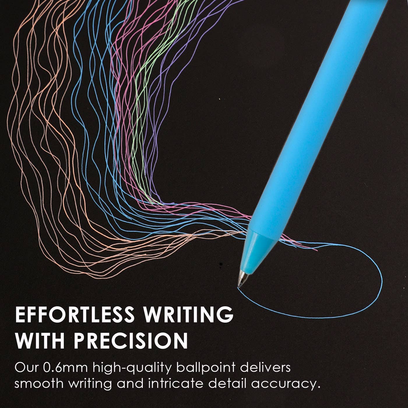 Grabie black owned stationery Retractable Colorflow Acrylic Gel Pen Set of 12