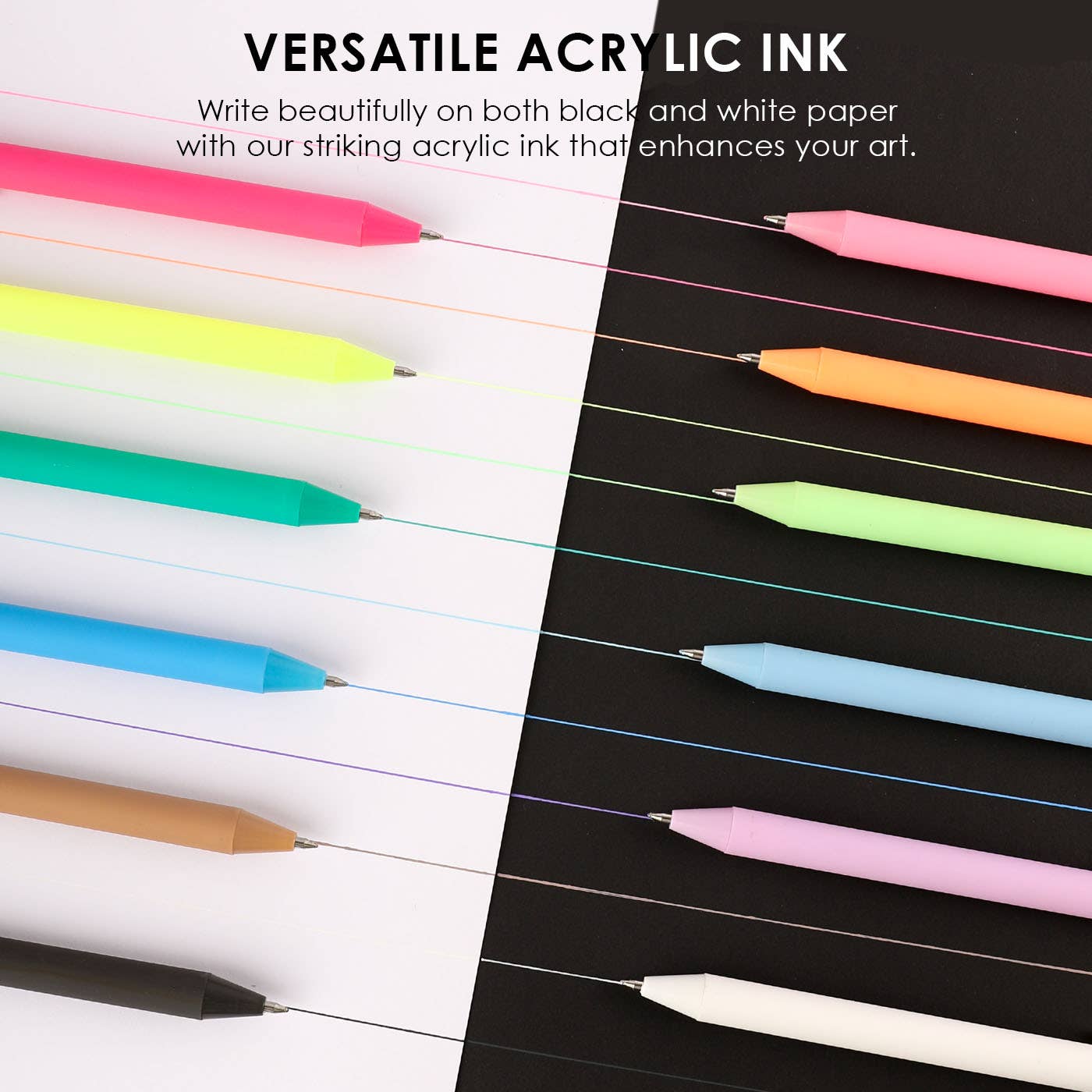 Grabie Retractable Colorflow Acrylic Gel Pen Set of 12
