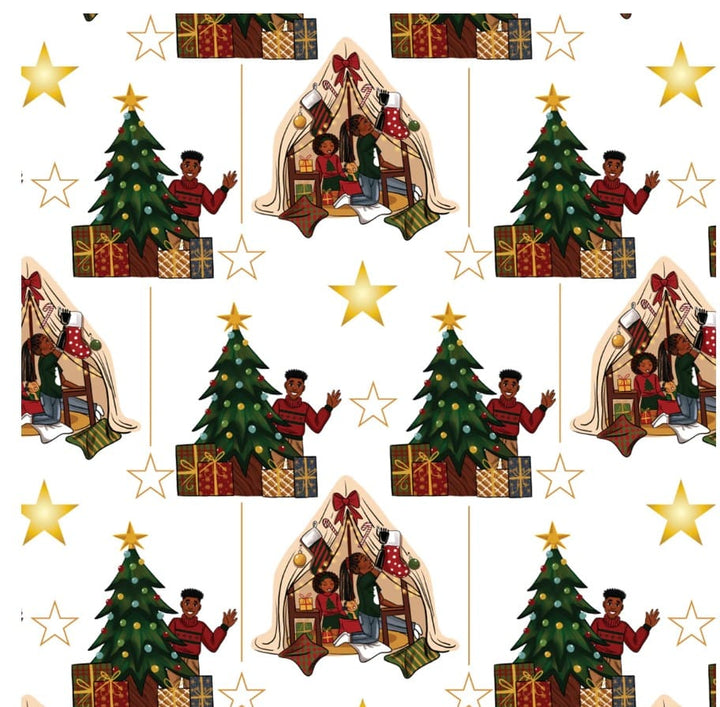 Mah Melanin black owned stationery Gift Wrap Harmony & Cheer Gift Wrap 4 Pack | Mah Melanin