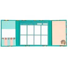 Load image into Gallery viewer, pop of color weekly planner trifold book
