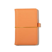 Load image into Gallery viewer, Vegan Leather Gold Tied Padfolio + Notepad - 5.5x11
