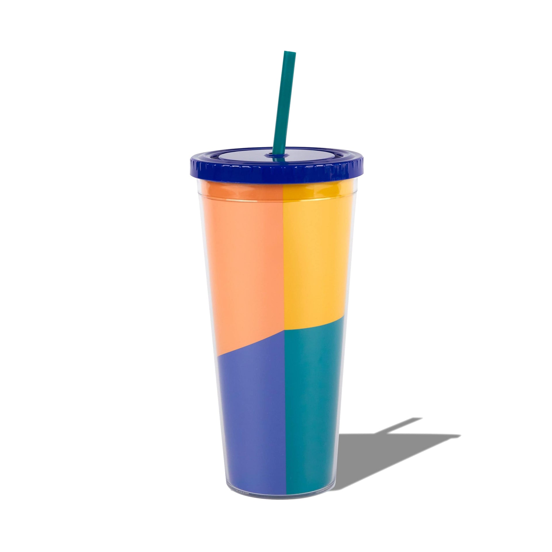 Colorblock Straw Lidded Tumbler